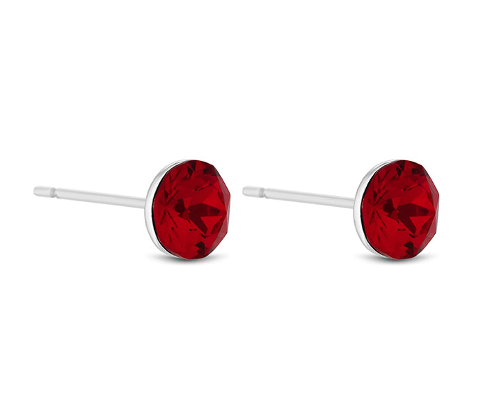 Red Stud Earrings