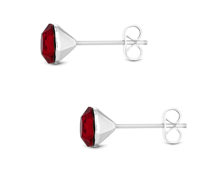 Red Stud Earrings