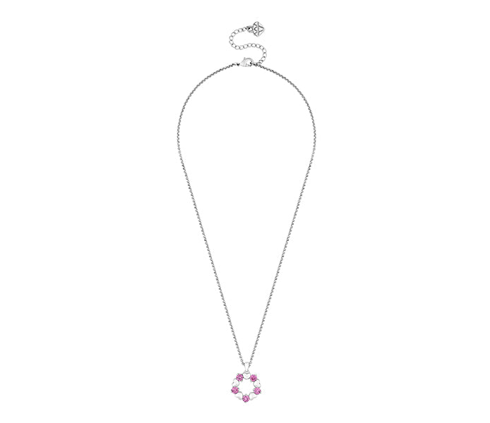 Ring-O-Ring Pendant with Pink Crystals