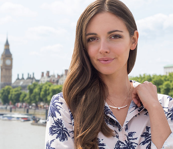 Rose Bar Layered Necklace