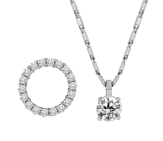 Solstice Pendant in Rhodium Plating