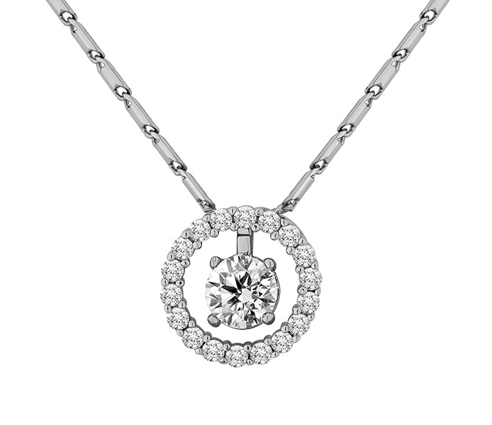 Solstice Pendant in Rhodium Plating