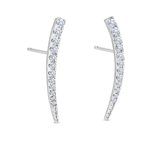 Spike Earrings with Crystals