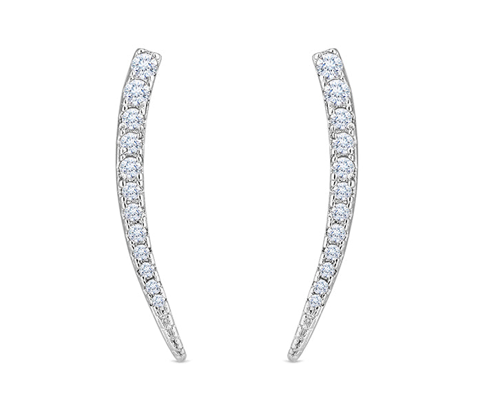 Spike Earrings with Crystals