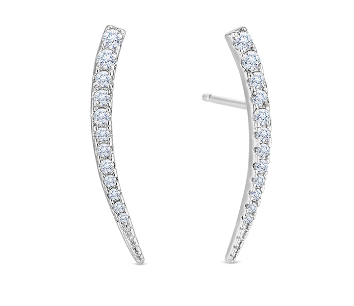 Spike Earrings with Crystals