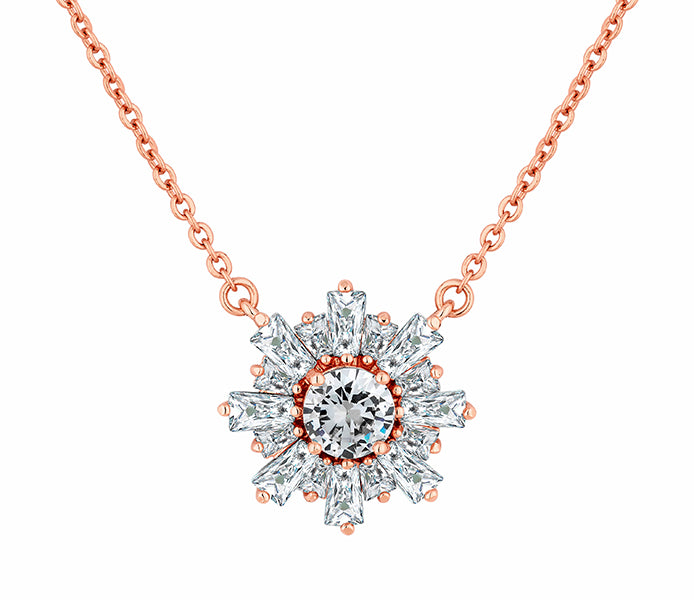 Starburst Necklace in Rose Gold Plating