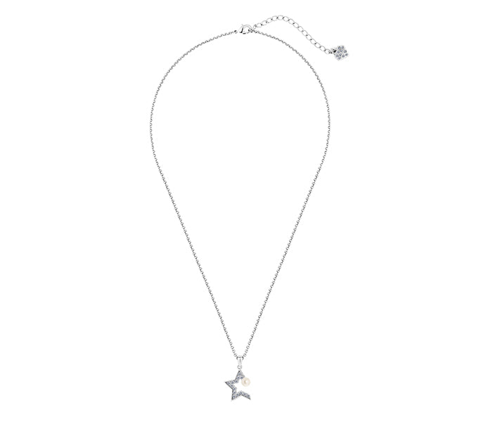 Star Pearl Pendant in Rhodium Plating