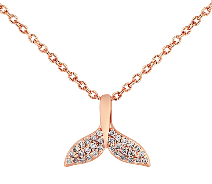 Tail pendant in rose gold plating