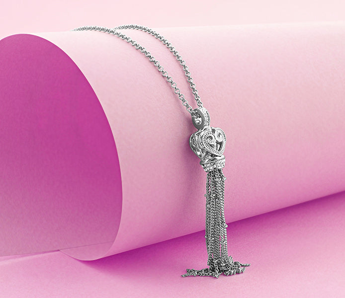 Tassel Necklace with Crystals