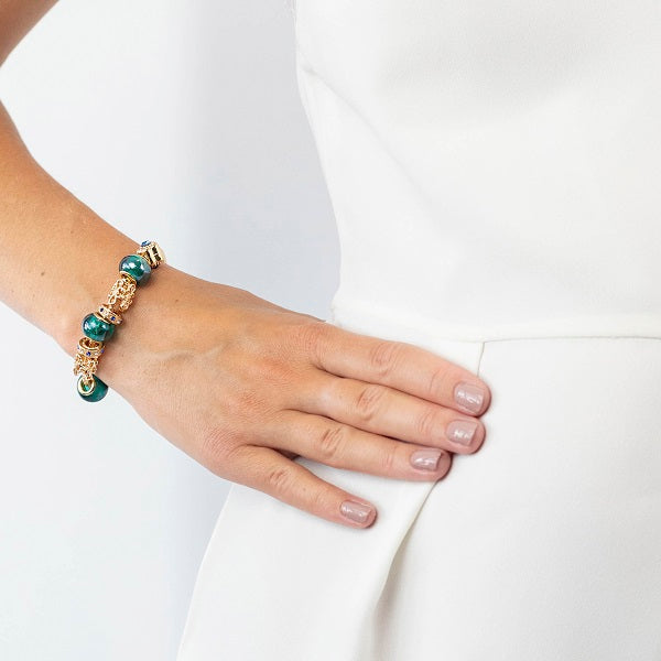 Treasure Bracelet in Blue with Gold Plating - Smal