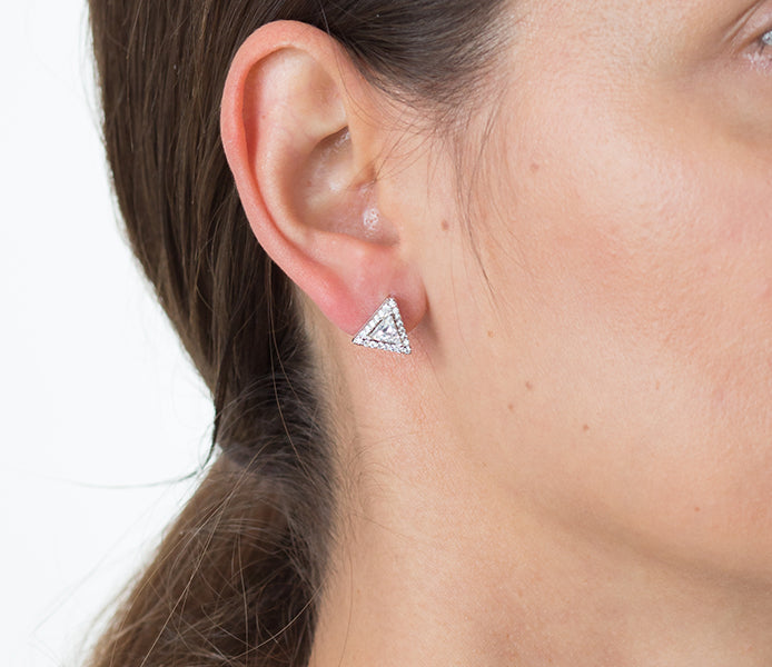 Triagonal Stud Earrings