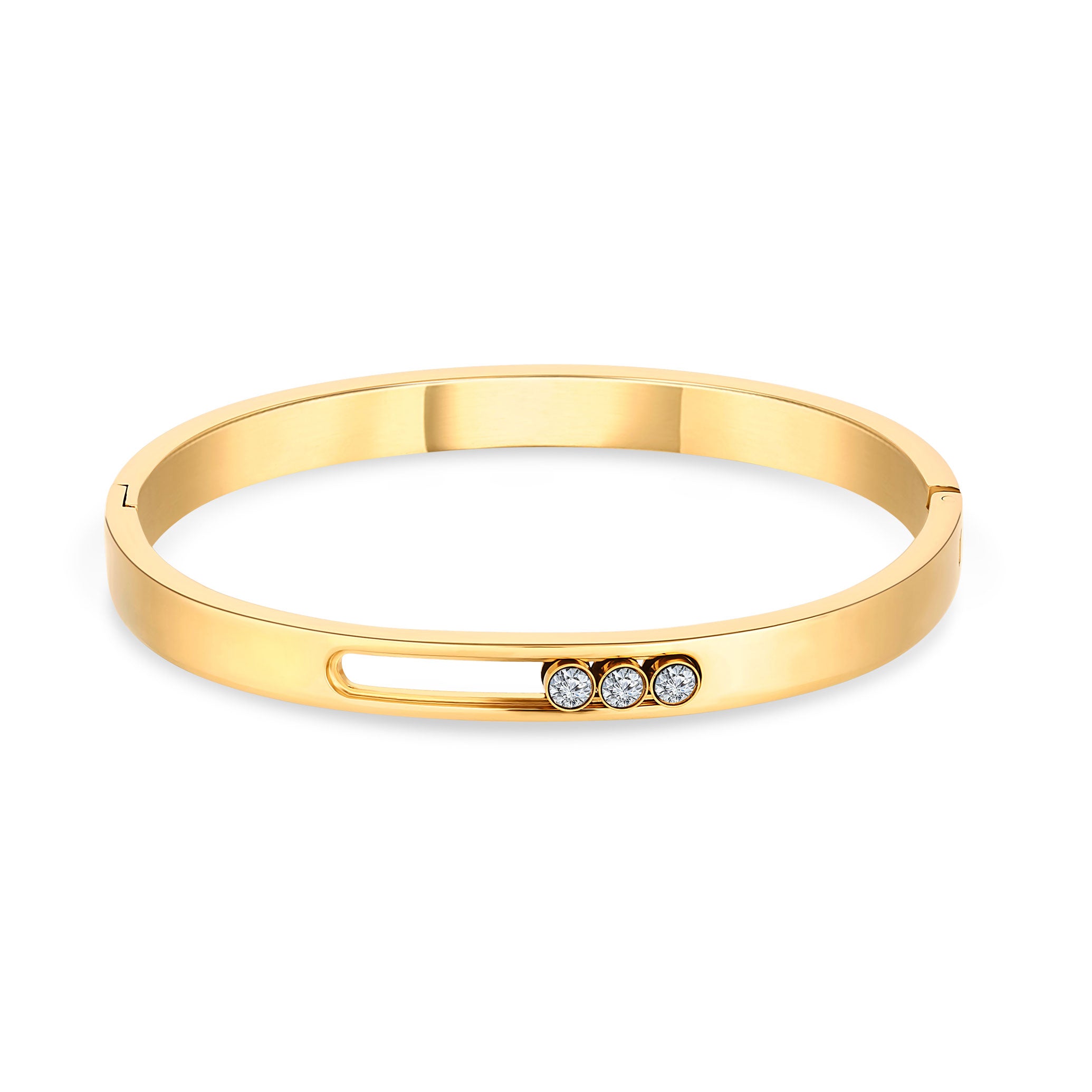 Trilogy Bangle - Gold