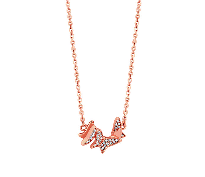 Trio Butterfly Pendant in Rose
