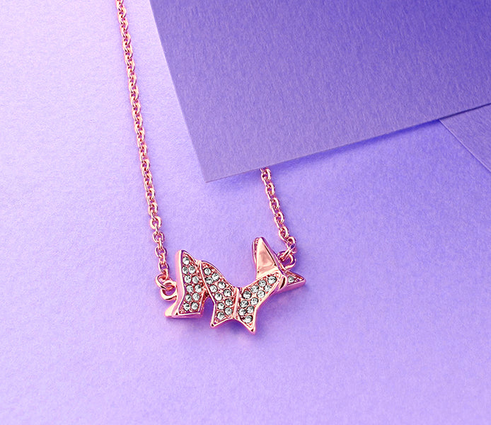 Trio Butterfly Pendant in Rose