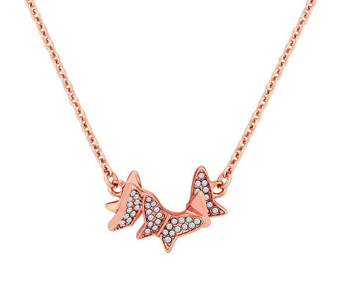 Trio Butterfly Pendant in Rose