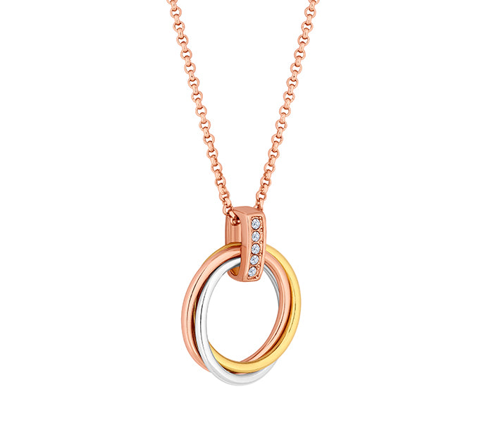 Trio Ring Pendant in Mixed Plating