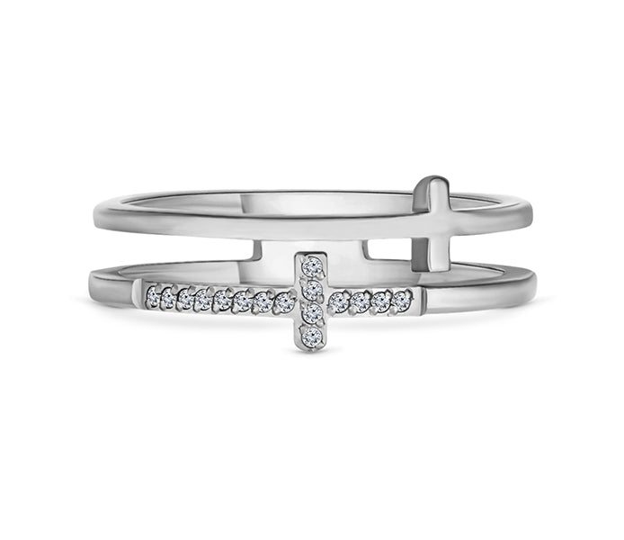 Truth Ring in Rhodium Plating