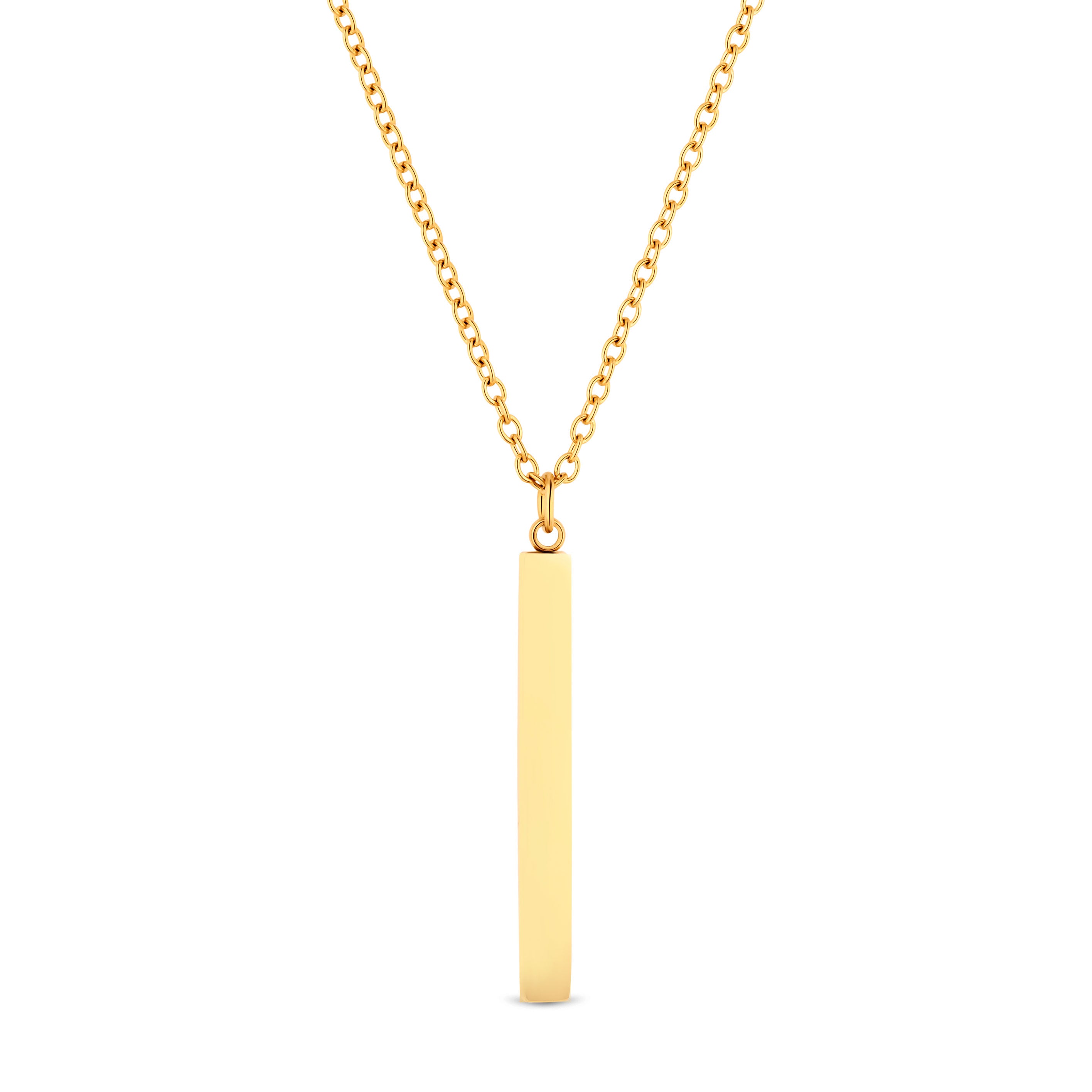 Vertical Bar Pendant - Gold