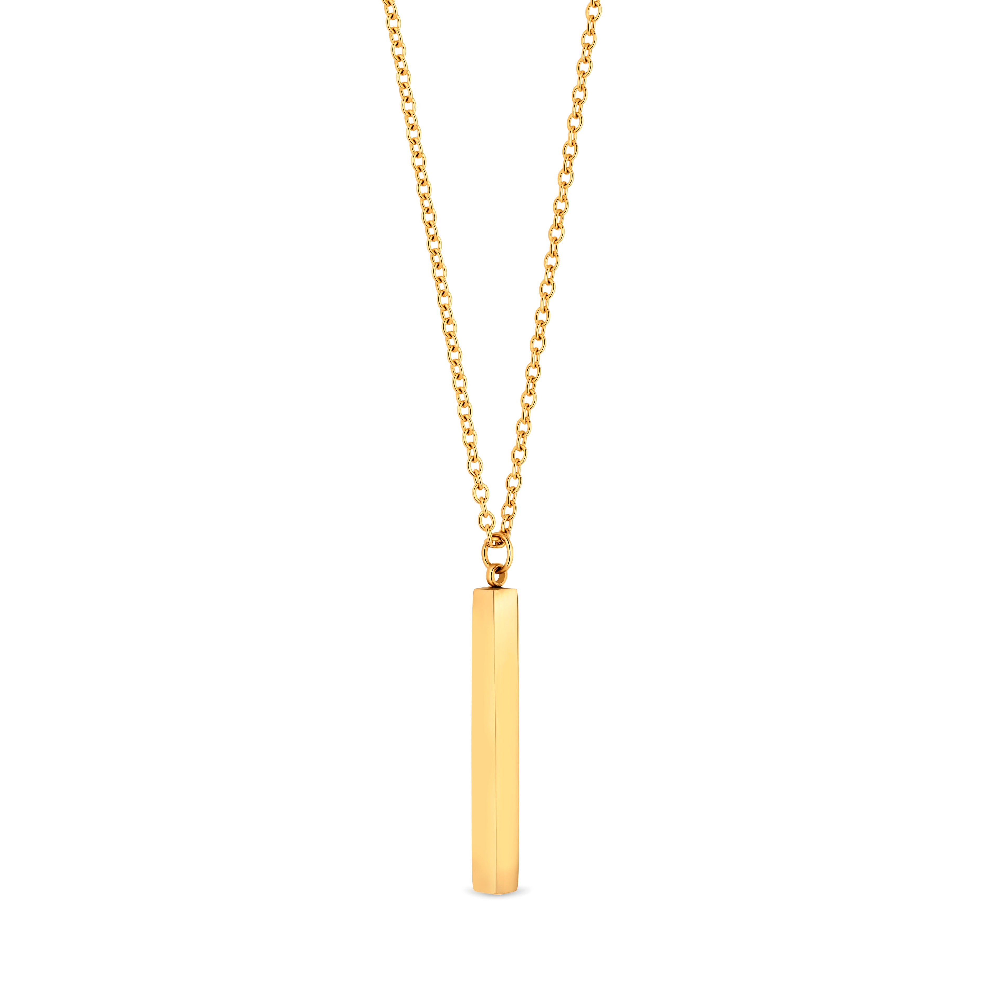 Vertical Bar Pendant - Gold