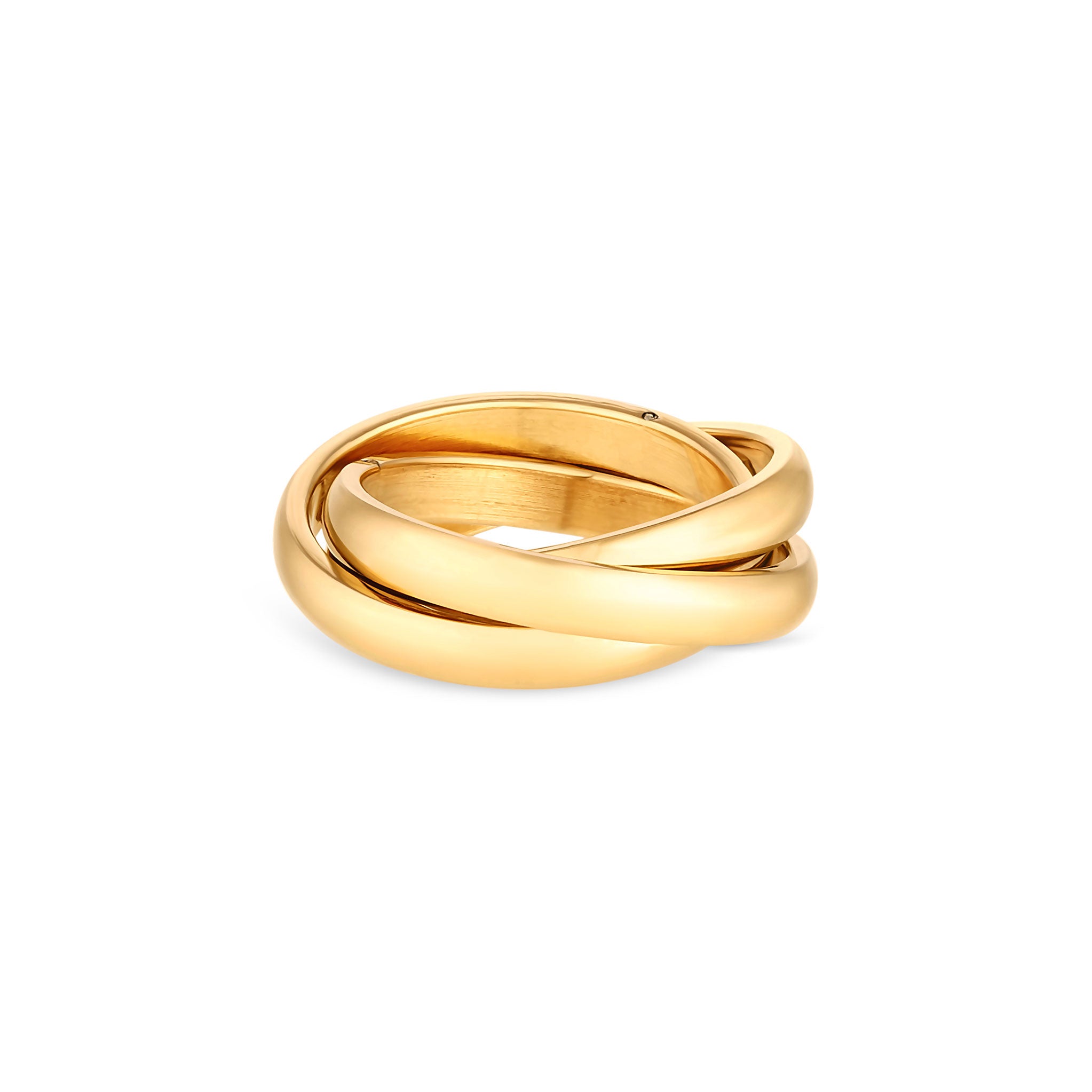 TRI RING - GOLD, SIZE 7