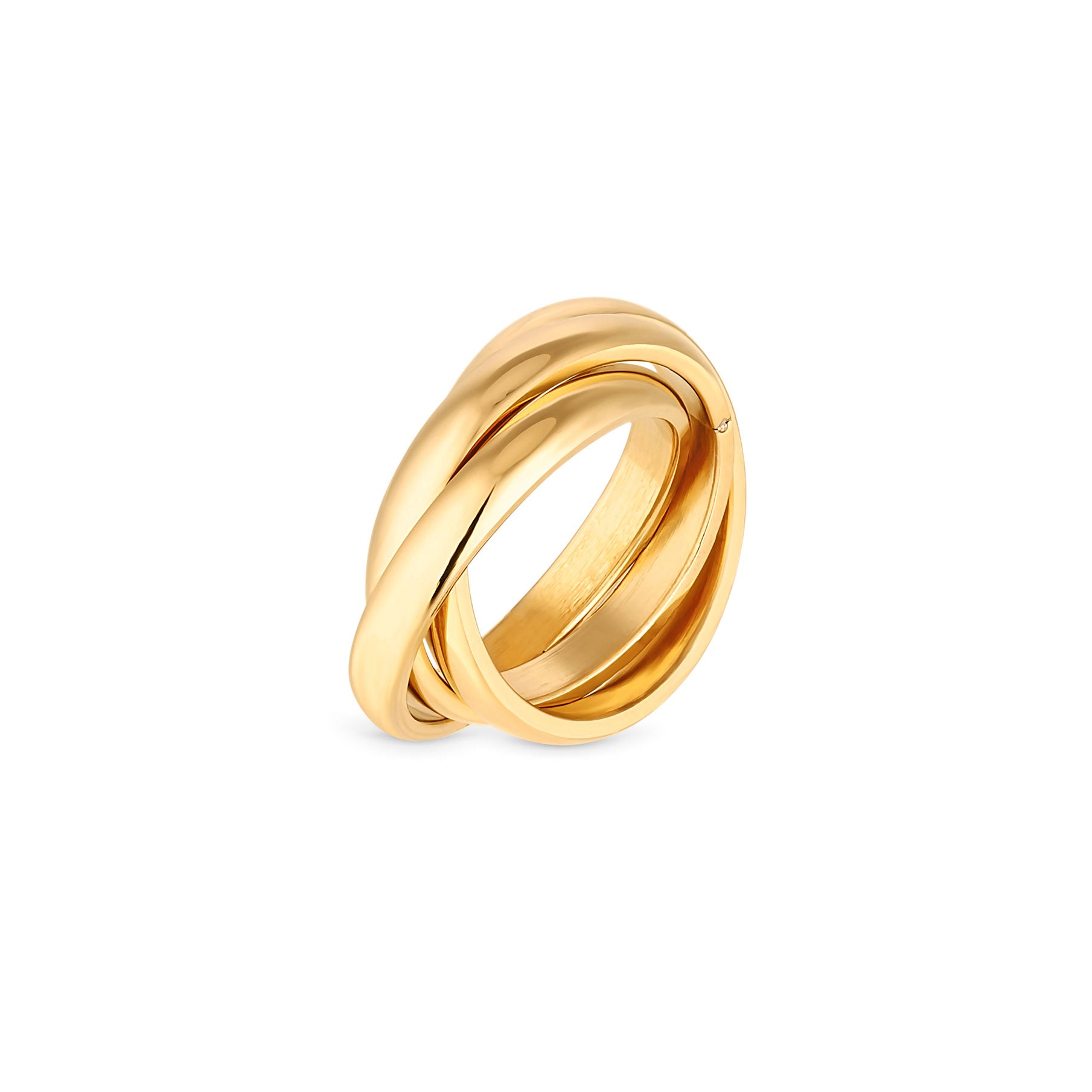 TRI RING - GOLD, SIZE 7
