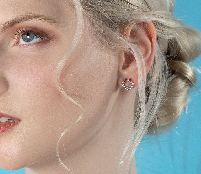 Wreath Stud in Rose Gold Plating