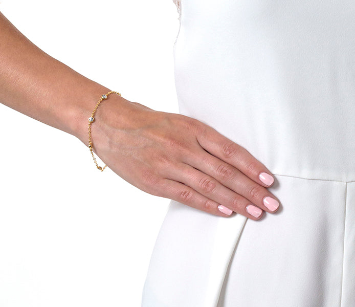Dewdrop Bracelet in Gold Plate