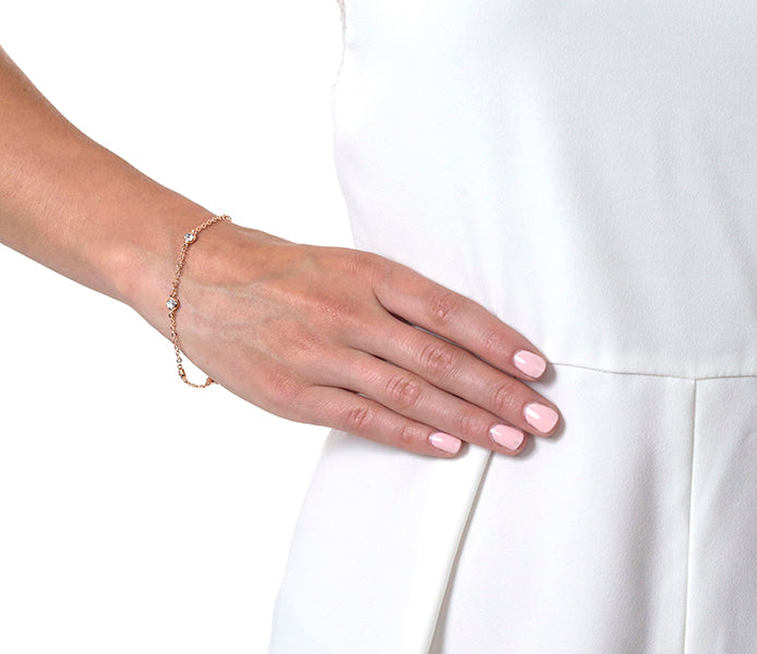 Dewdrop Bracelet in Rose Gold Plate
