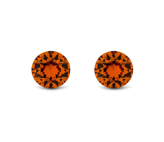 Amber Colour Crystal Studs