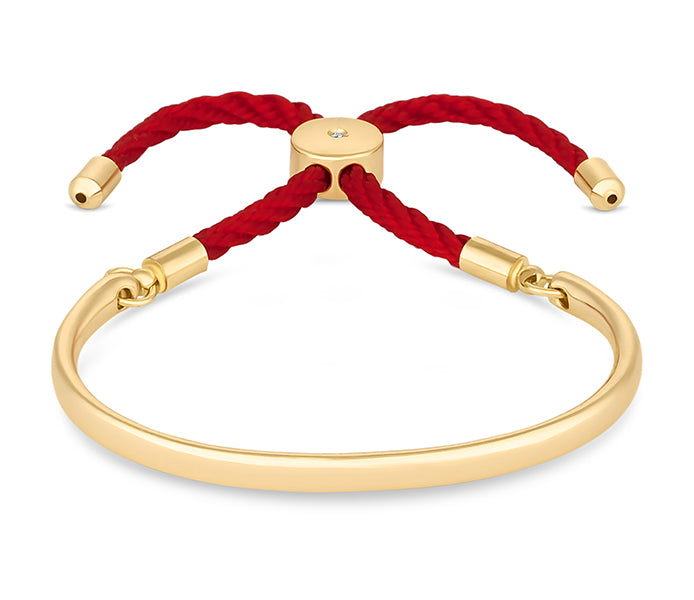 Bali Bracelet in  Gold with Red