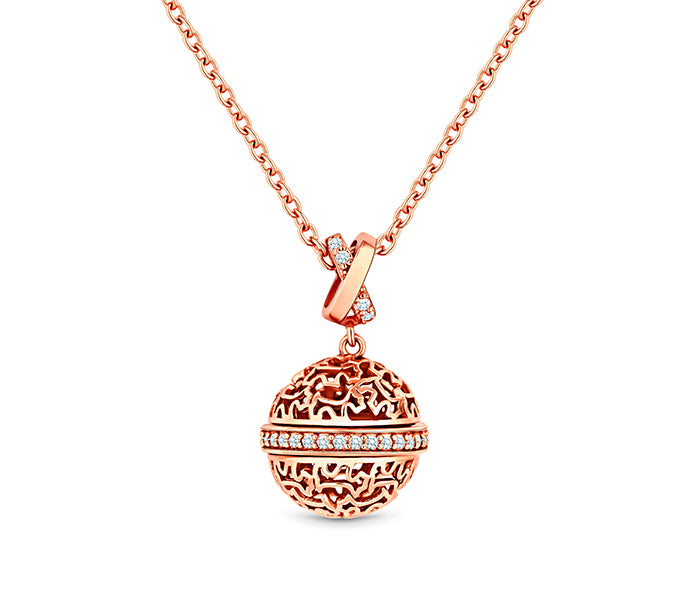 Ball Pendant with rose gold plating