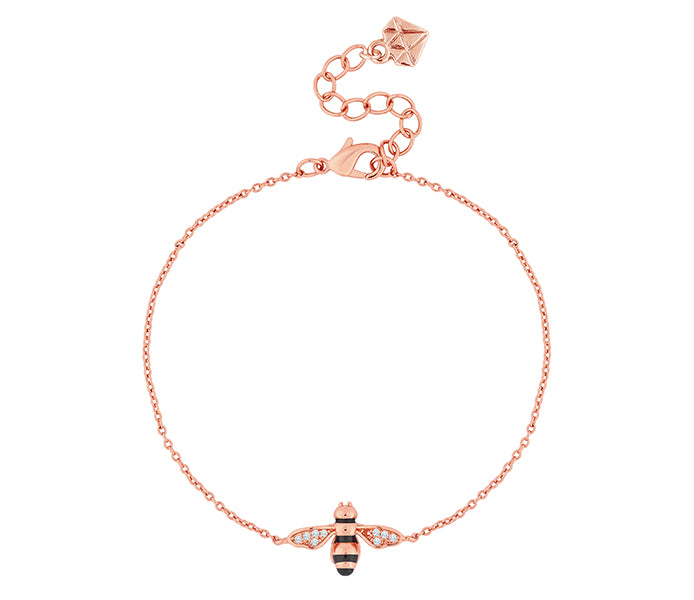 Bee Bracelets in Rose Gold Plating