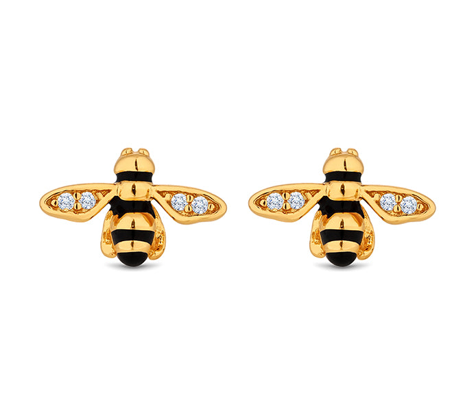 Bee Earrings in Gold Plating