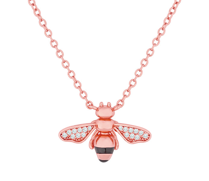 Bee Pendant in Rose Gold Plating