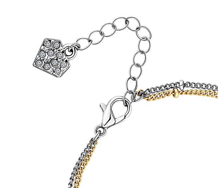Double Bobble bracelet in gold and rhodium plating
