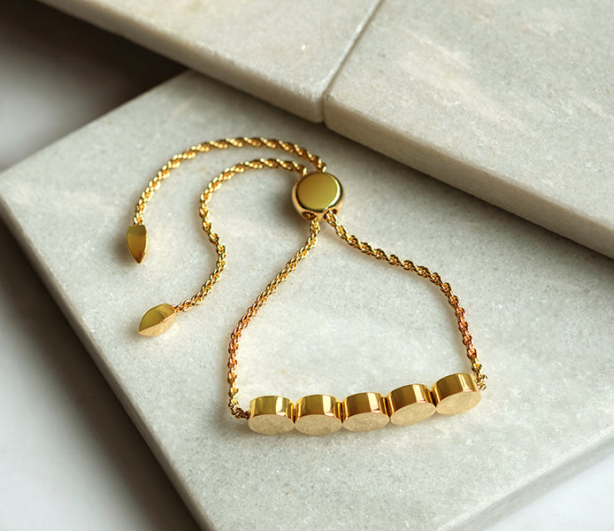 Bubble bracelet in Yellow Gold Plating