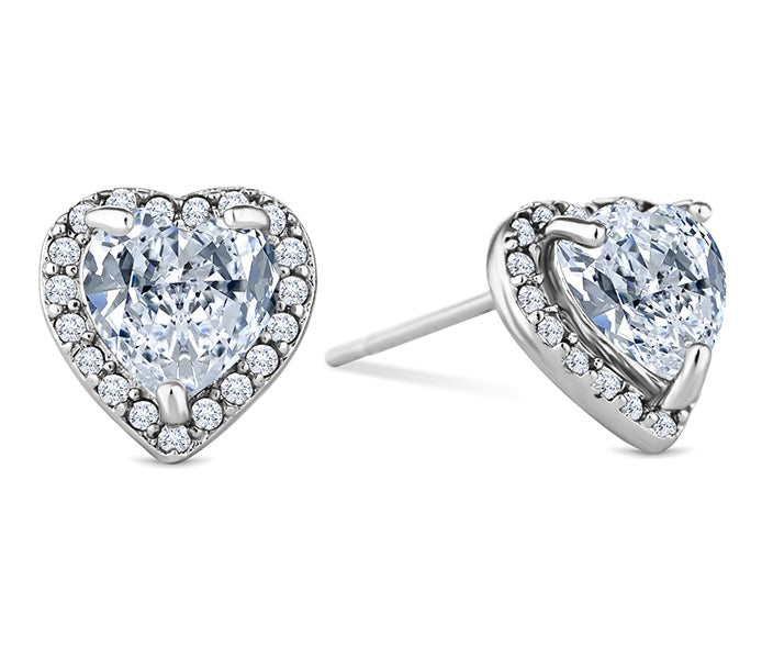 Captured Heart Stud Earrings