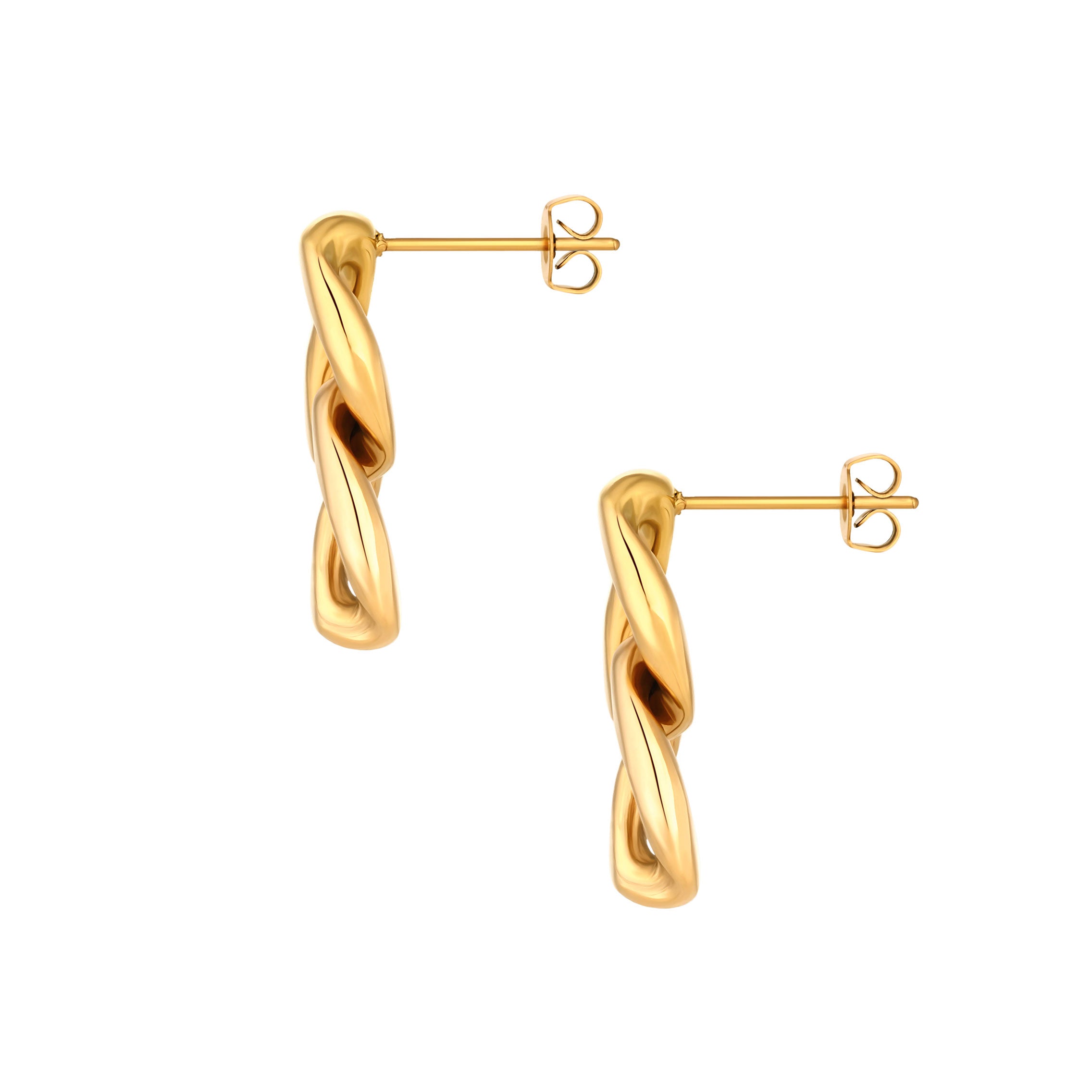 CHAINS EARRINGS - GOLD