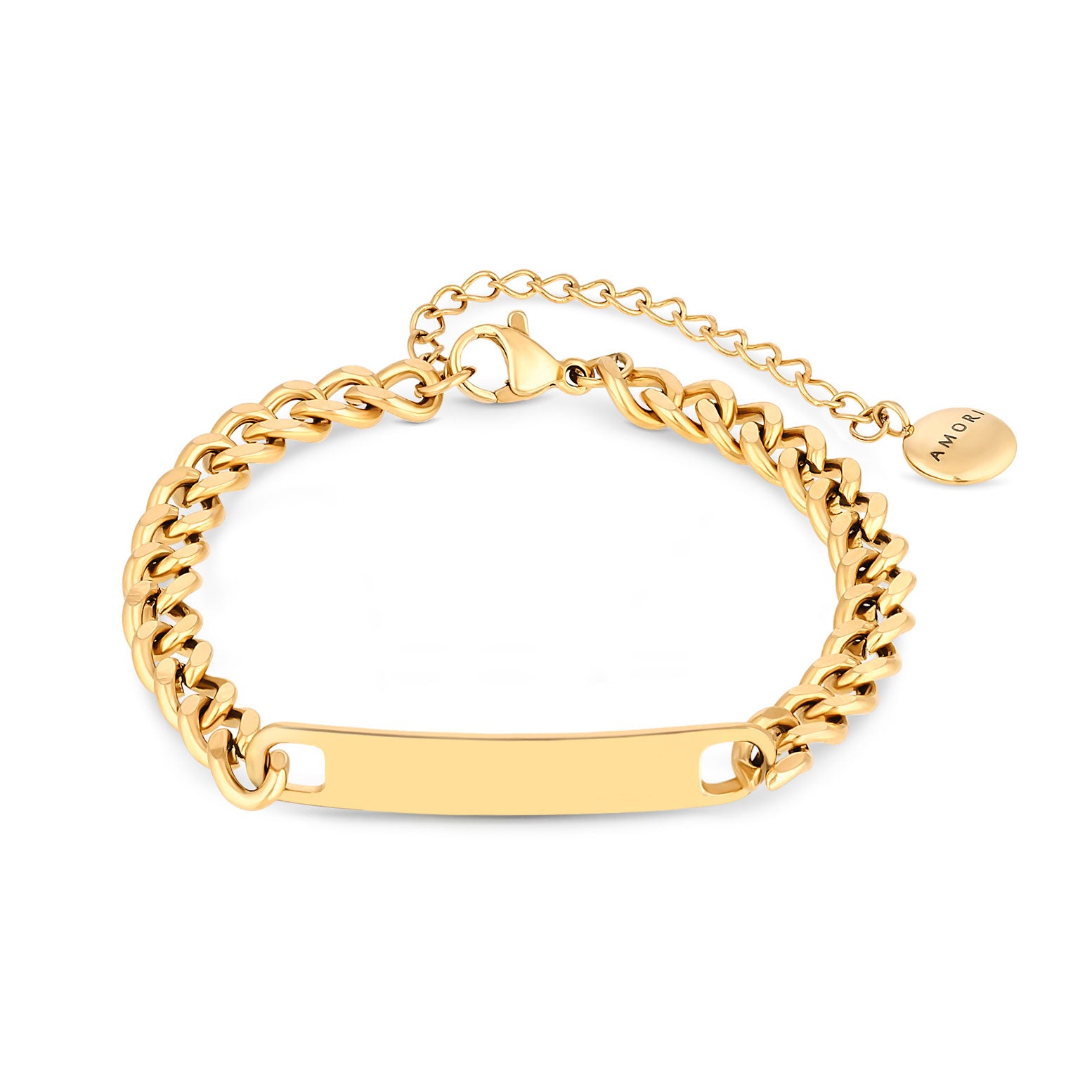 CHAINS TAG BRACELET - GOLD