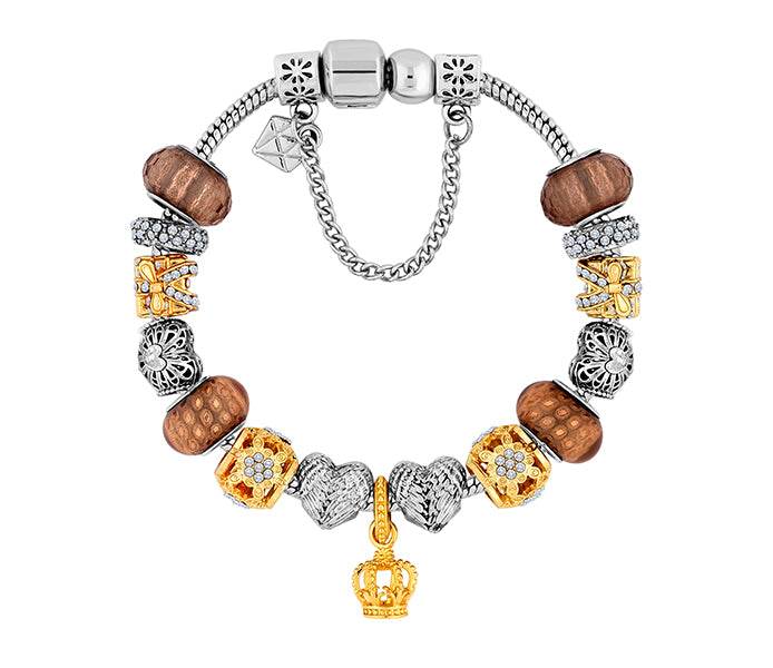 Charm Bracelet with Mixed Metal Charms