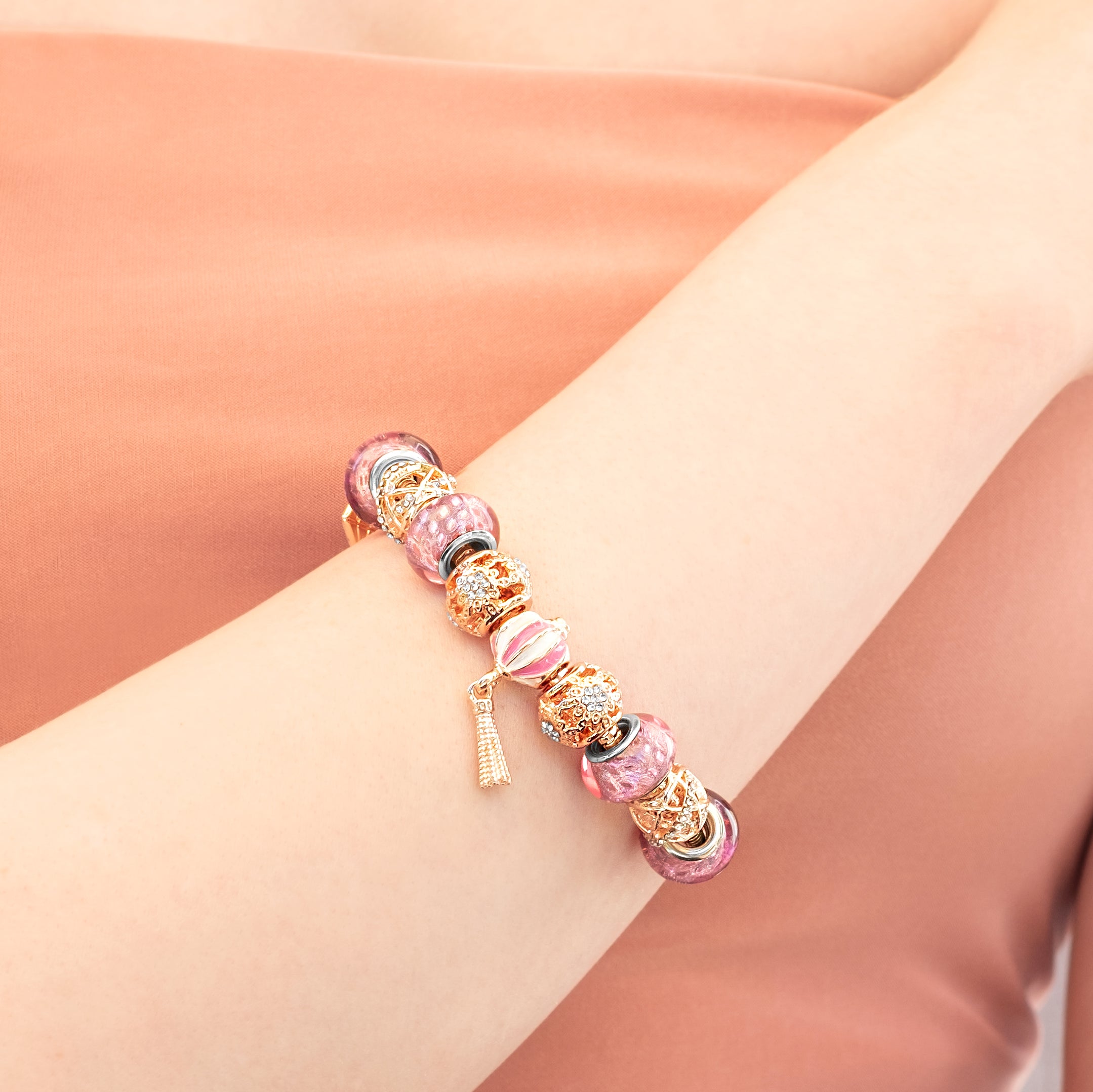 Charm Bracelet in Rose Gold