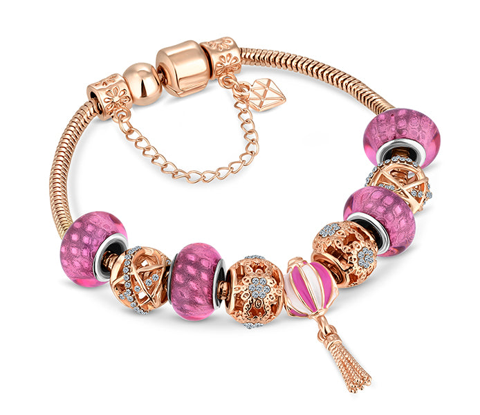 Charm Bracelet in Rose Gold