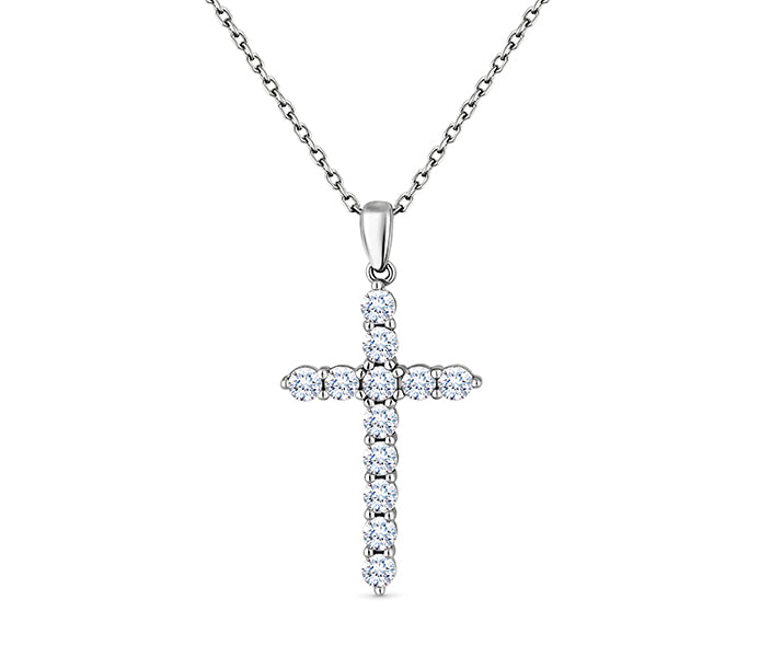 Cross pendant in sterling silver