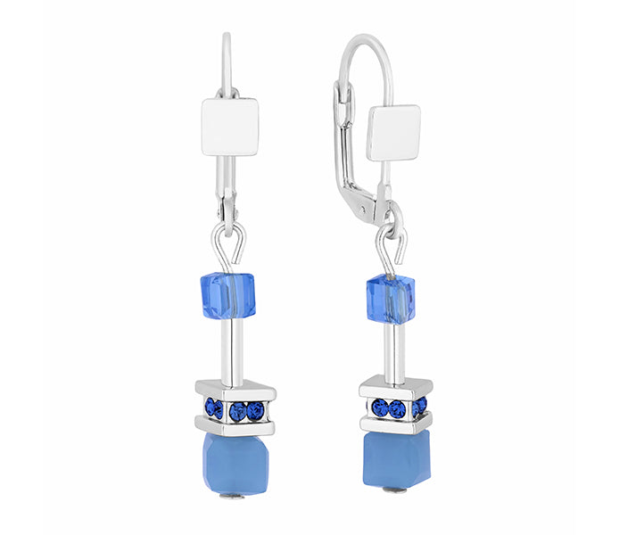 Cube Earrings in Blue
