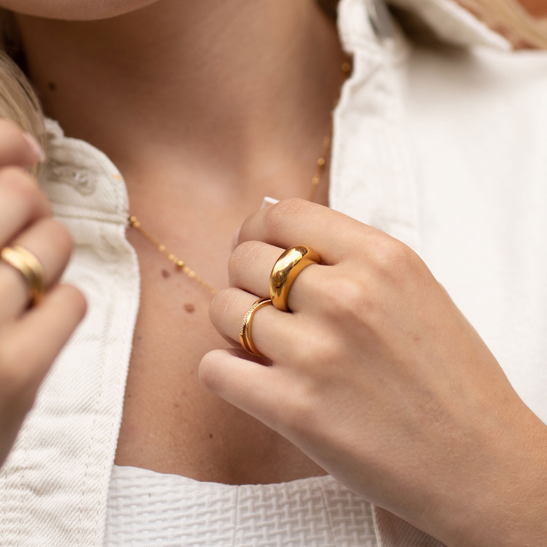 CUP RING - GOLD SIZE 7