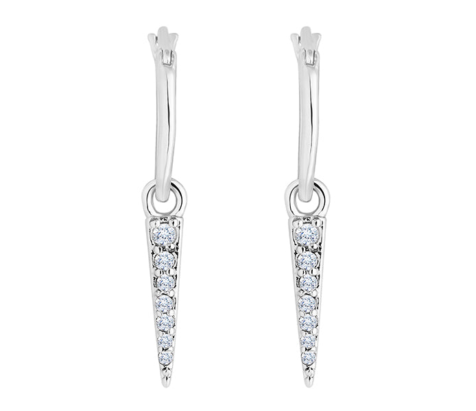Dagger Earrings with Crystals