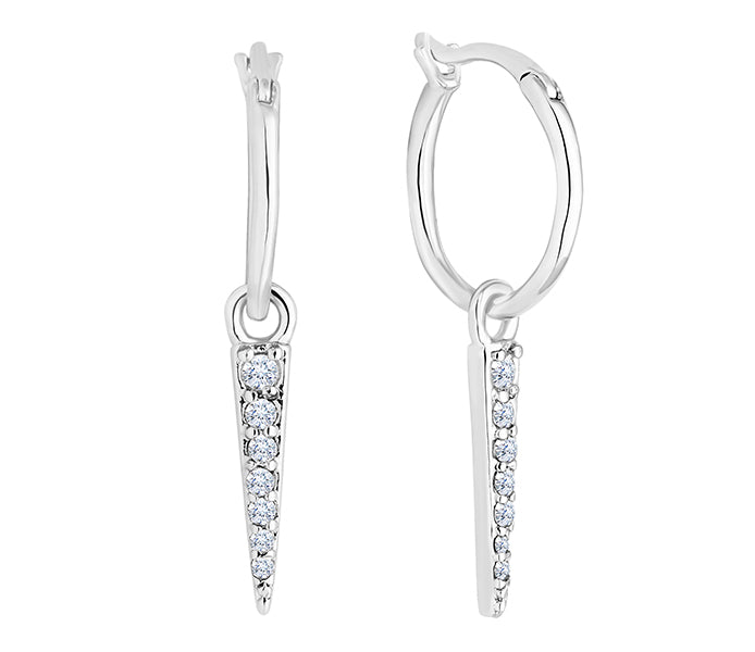 Dagger Earrings with Crystals