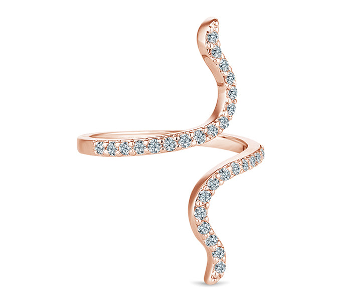 Entwine Ring in rose gold plating