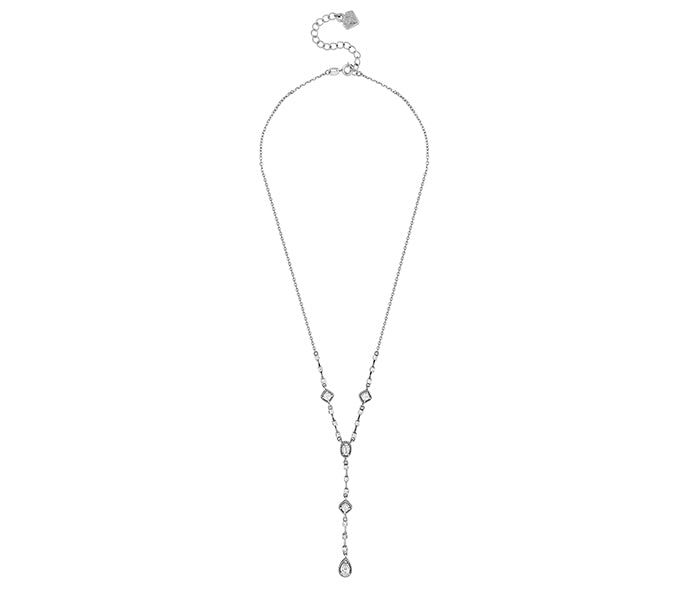 Flare Necklace in Rhodium