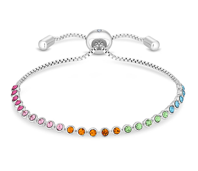 Indo Bracelet with Multi Colour Crystals